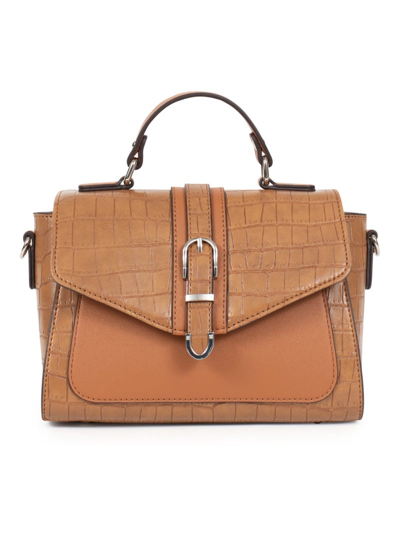 Sac porté main 1 poignée Véra Femme Marron noisette - Kiabi