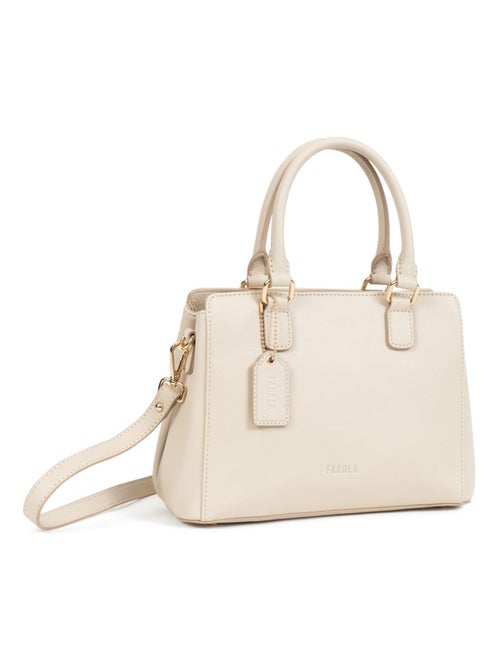 Sac porté main 2 poignées - Cuir - FAGOLA Fêtes des mères  | FAGOLA - Kiabi