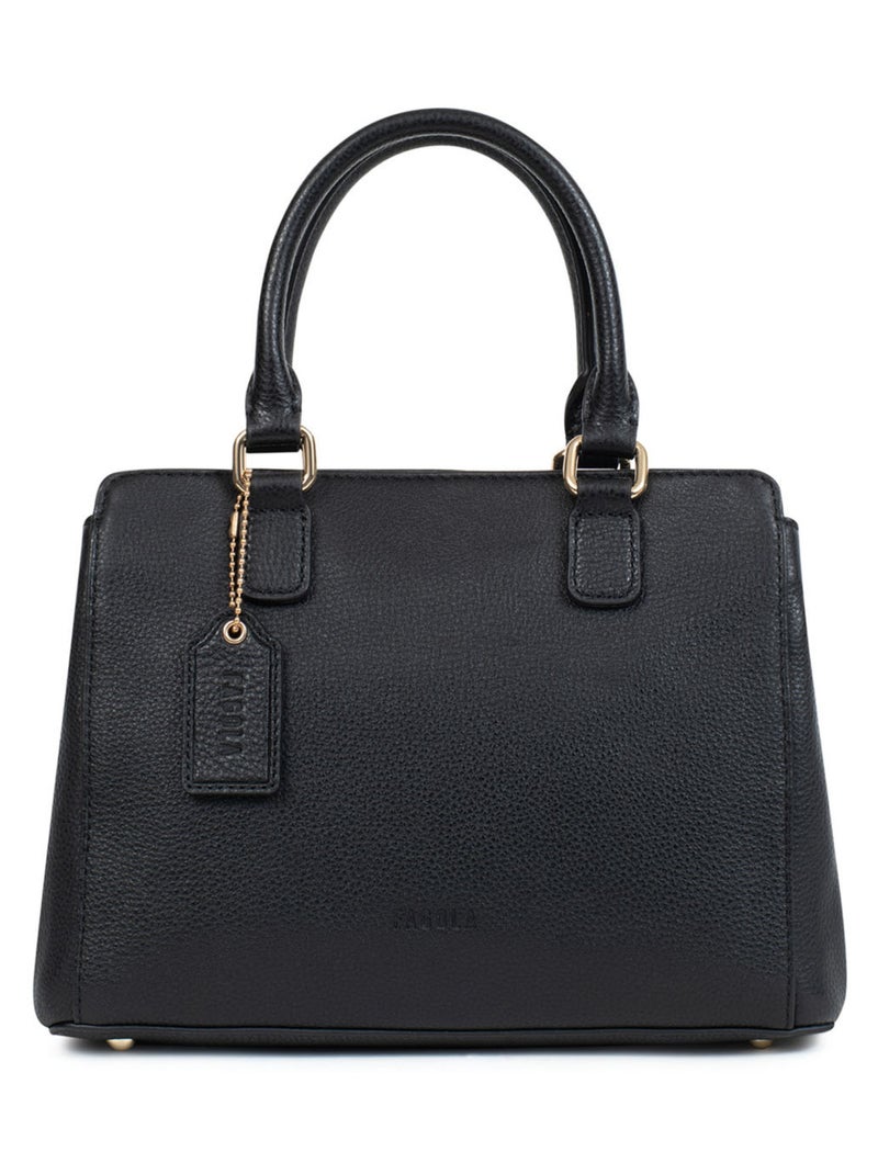 Sac porté main 2 poignées - Cuir - FAGOLA Noir - Kiabi
