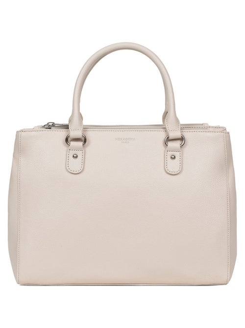 Sac porté main 2 poignées  a4  cuir confort hexagona - Kiabi