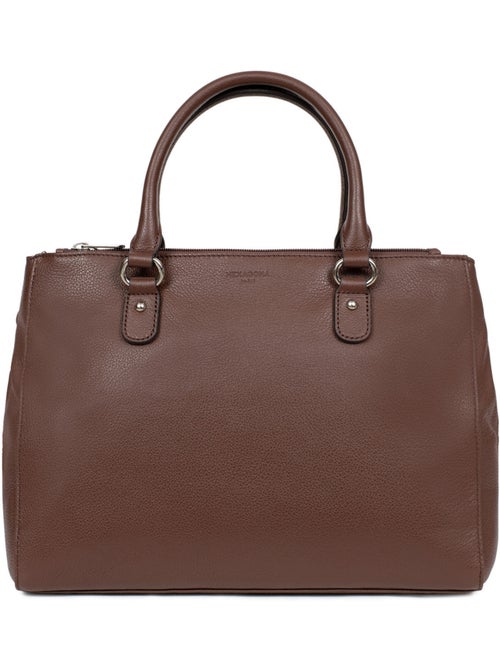 Sac porté main 2 poignées  a4  cuir confort hexagona - Kiabi