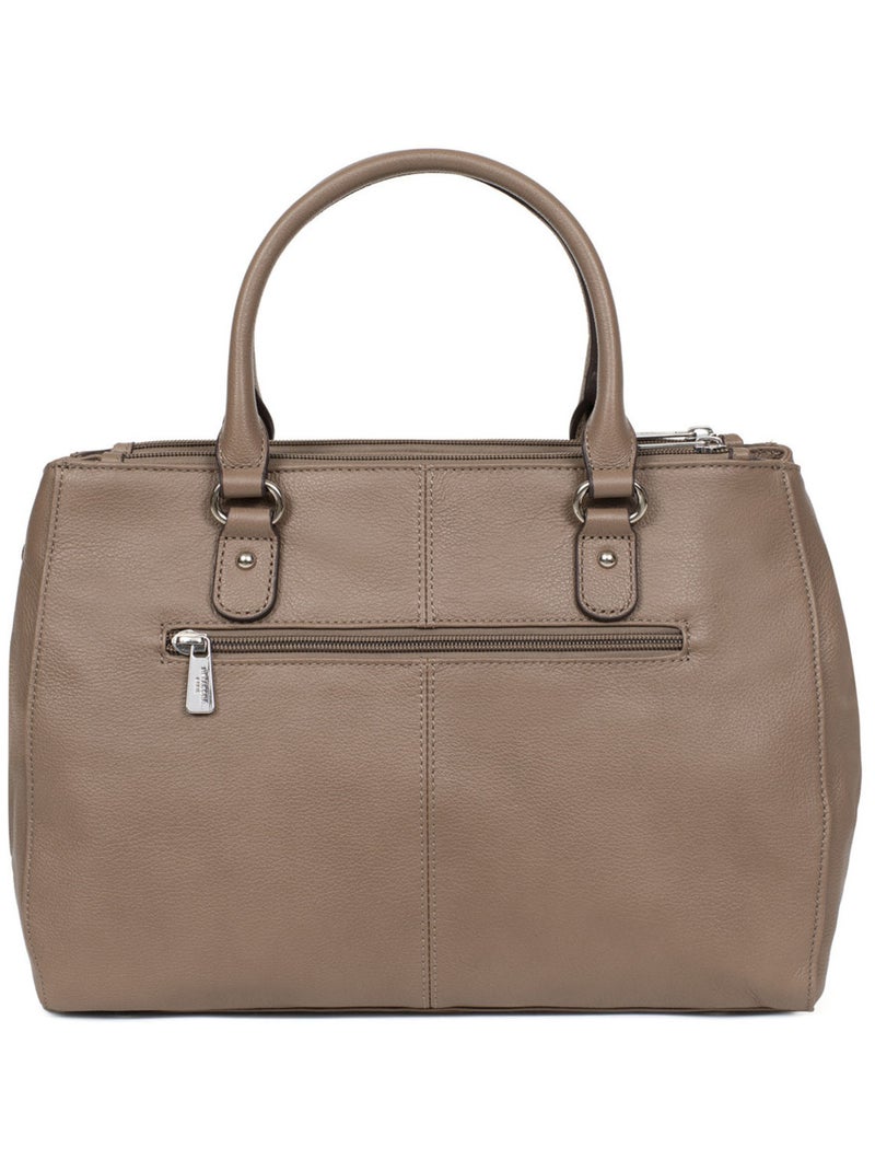 Sac porté main 2 poignées  a4  cuir confort hexagona Marron glacé - Kiabi