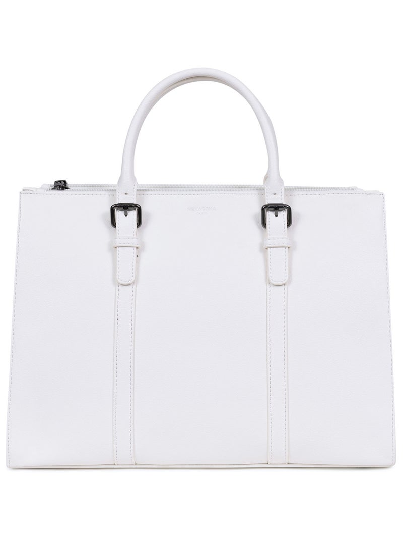 Sac porté main 2 poignées  A4 GRACIEUSE Blanc - Kiabi