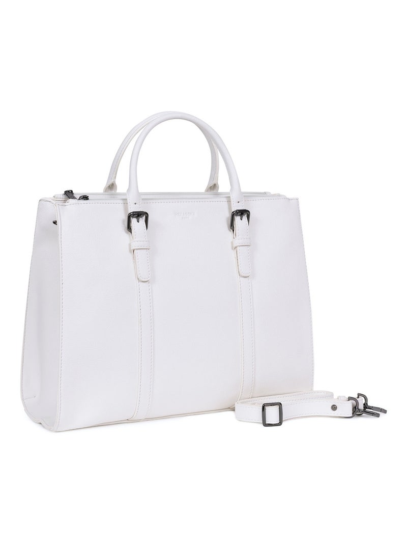 Sac porté main 2 poignées  A4 GRACIEUSE Blanc - Kiabi