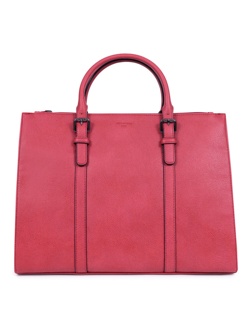 Sac porté main 2 poignées  A4 GRACIEUSE Framboise - Kiabi