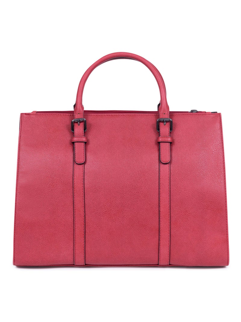 Sac porté main 2 poignées  A4 GRACIEUSE Framboise - Kiabi