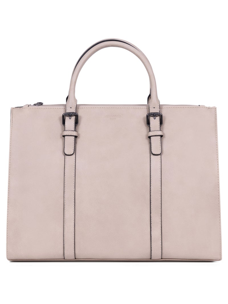 Sac porté main 2 poignées  A4 GRACIEUSE Gris - Kiabi