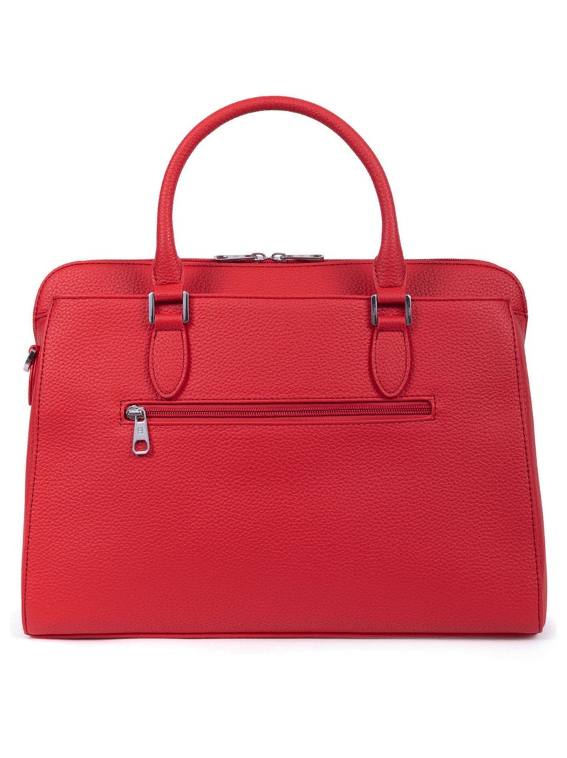 Sac porté main 2 poignées  A4 MADRID Rouge foncé - Kiabi