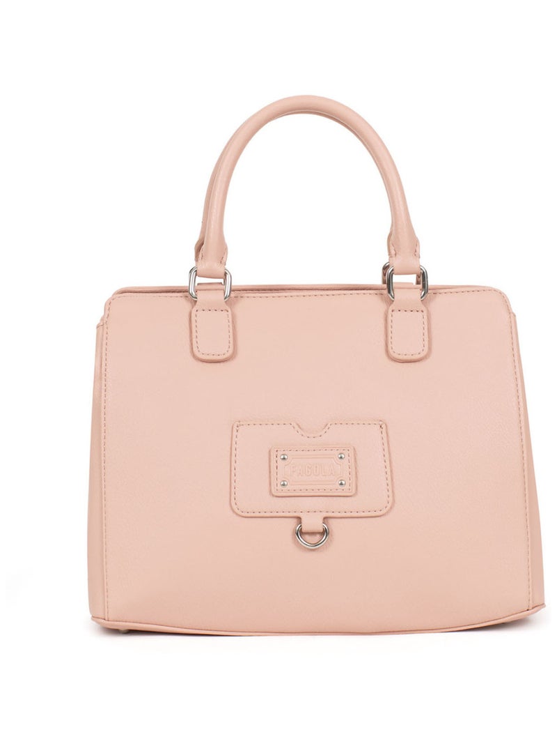 Sac porté main 2 poignées Beige/Rose - Kiabi
