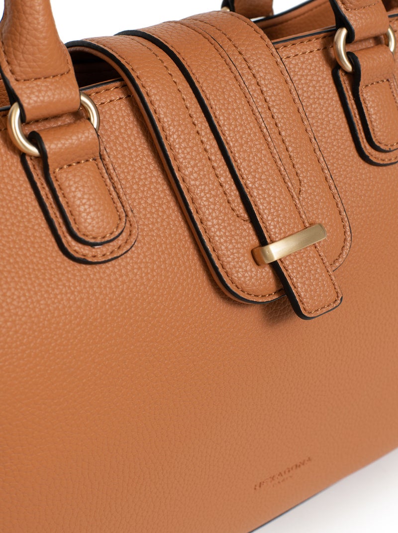 Sac porté main 2 poignées BETTY Marron - Kiabi