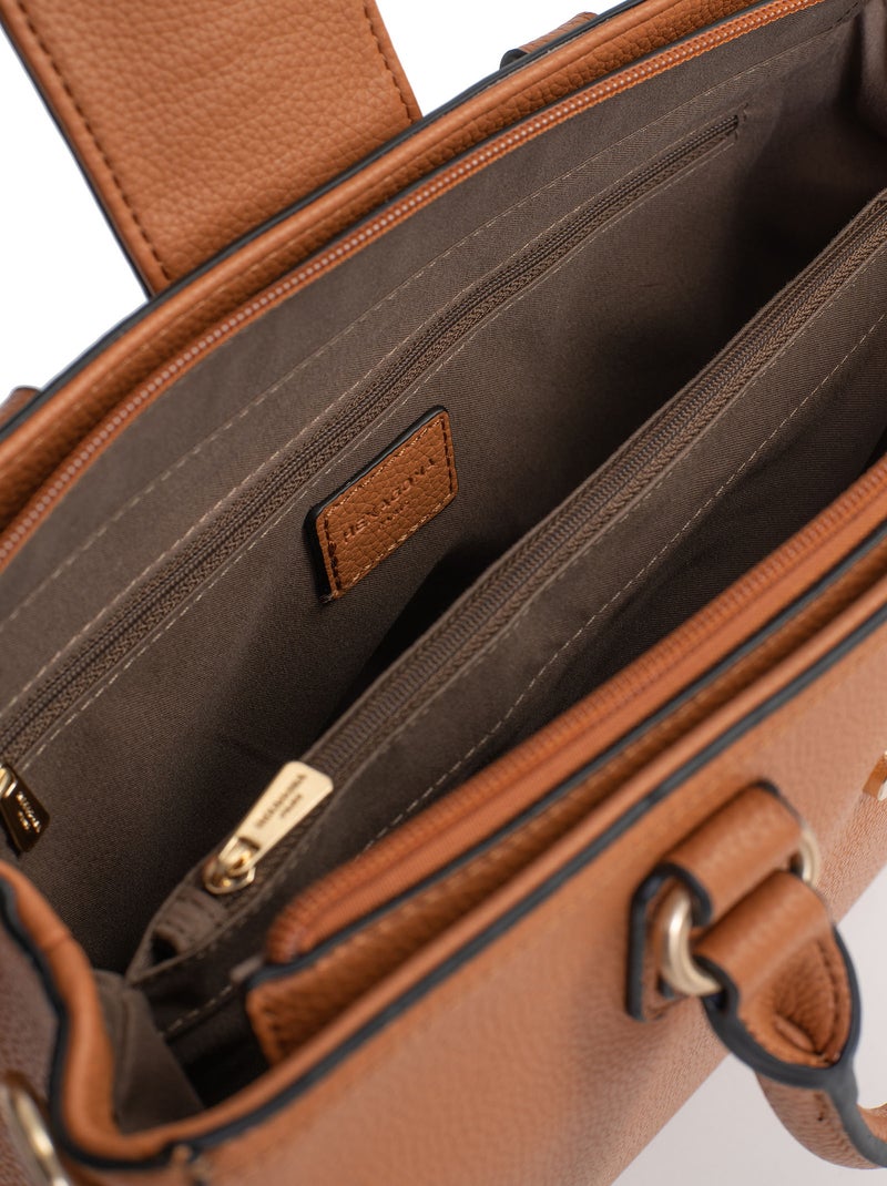 Sac porté main 2 poignées BETTY Marron - Kiabi