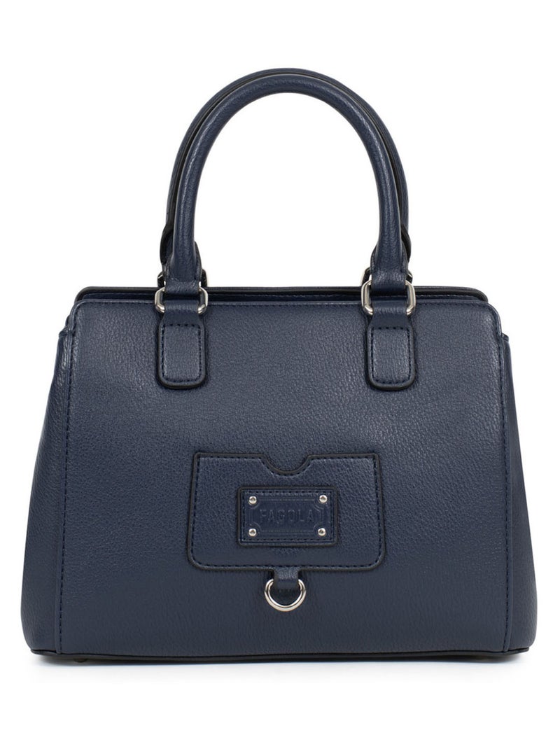 Sac porté main 2 poignées Bleu nuit - Kiabi