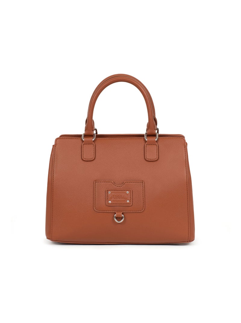 Sac porté main 2 poignées Cognac - Kiabi
