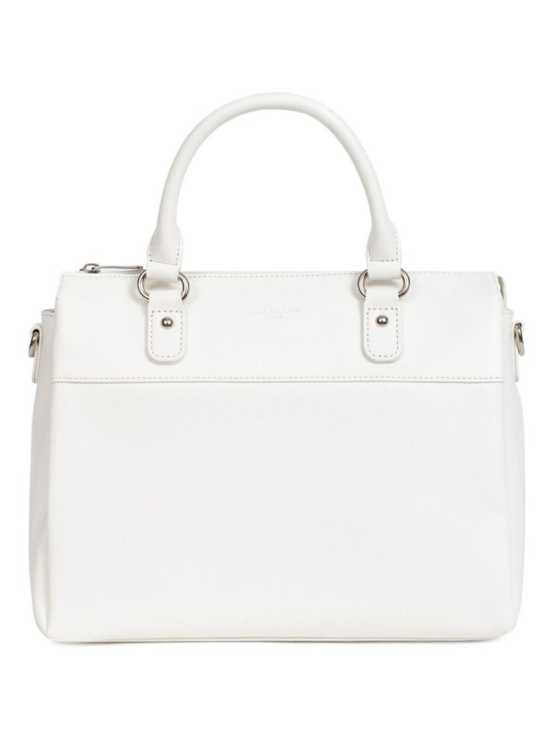 Sac porté main 2 poignées  Cuir CONFORT Blanc - Kiabi
