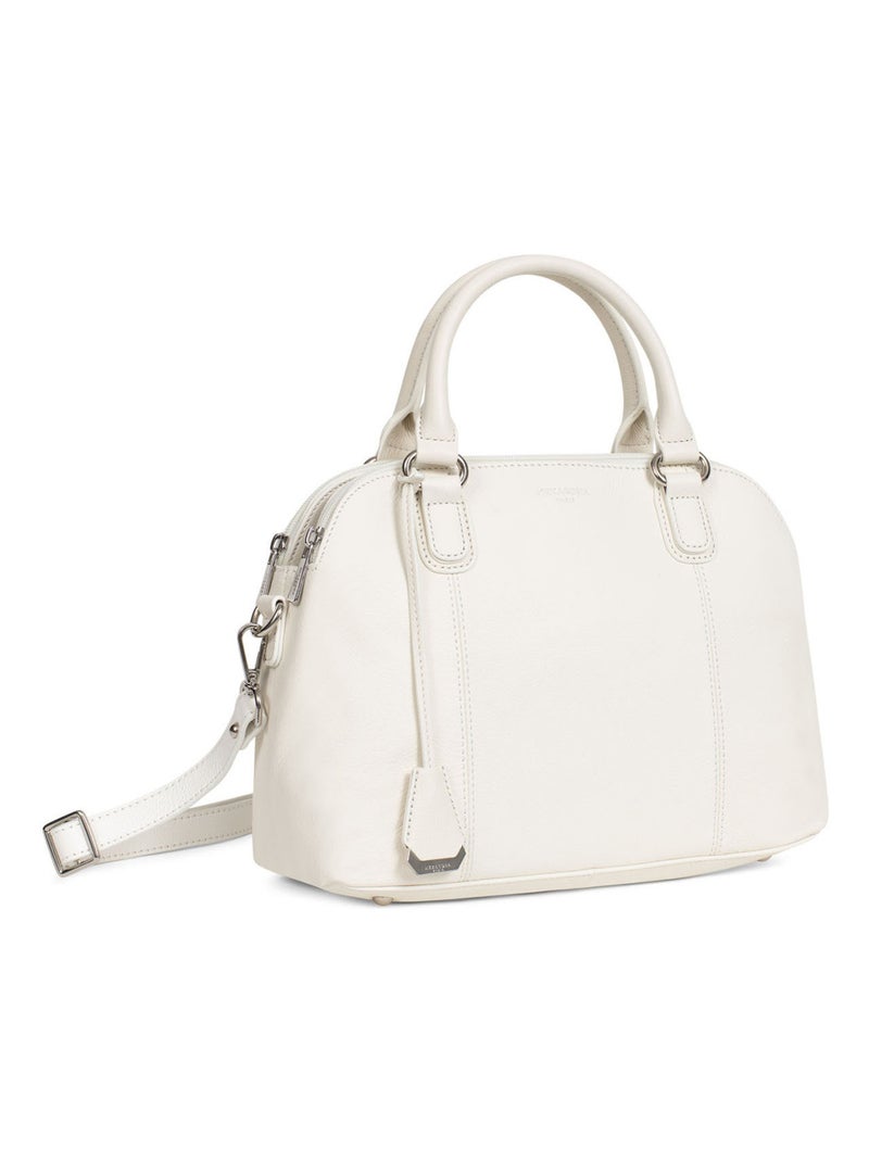 Sac porté main 2 poignées  cuir confort hexagona Blanc - Kiabi