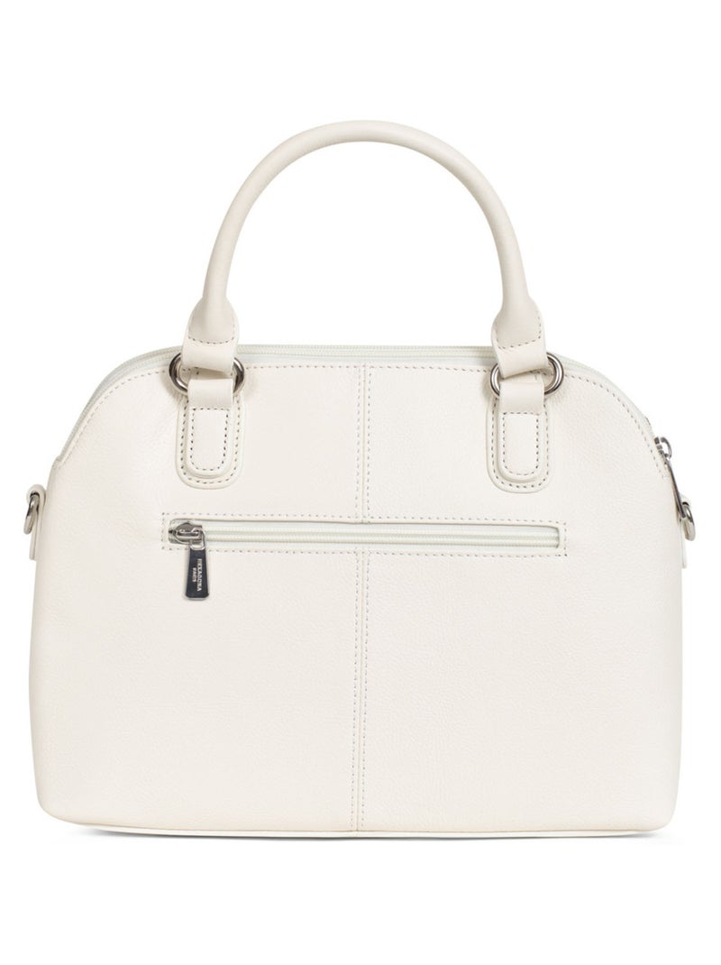 Sac porté main 2 poignées  cuir confort hexagona Blanc - Kiabi