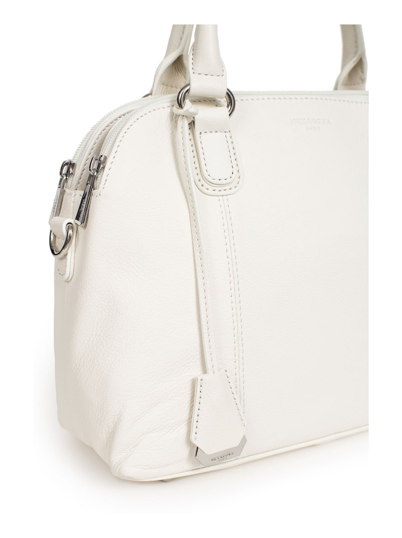 Sac porté main 2 poignées  cuir confort hexagona Blanc - Kiabi