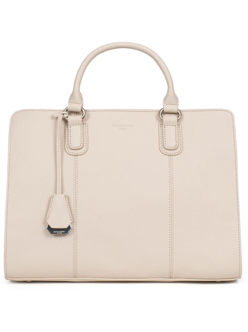 Sac porté main 2 poignées  cuir confort hexagona - Kiabi
