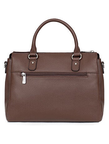 Sac porté main 2 poignées cuir confort hexagona