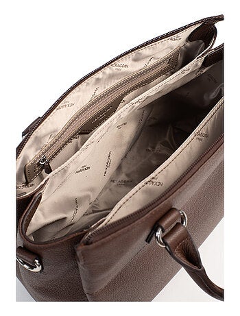 Sac porté main 2 poignées cuir confort hexagona