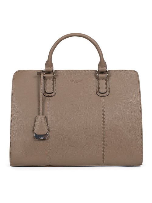 Sac porté main 2 poignées  cuir confort hexagona - Kiabi