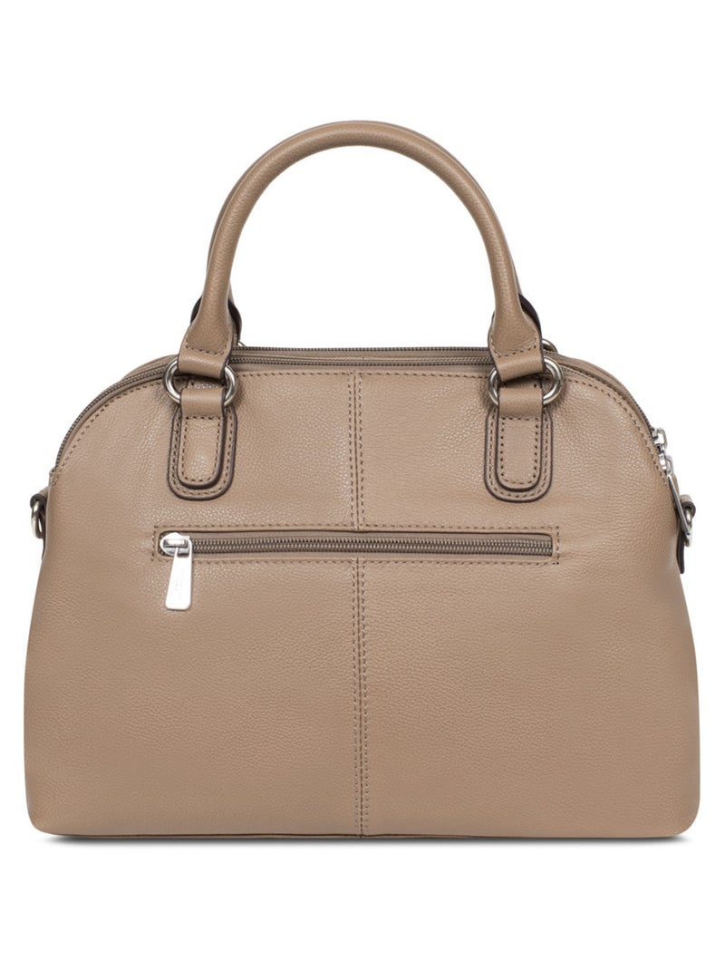 Sac porté main 2 poignées  cuir confort hexagona Marron glacé - Kiabi