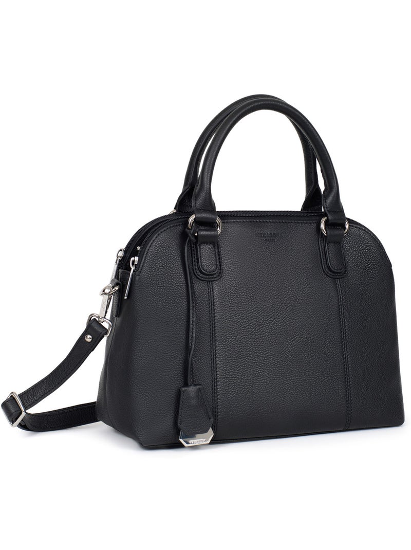 Sac porté main 2 poignées  cuir confort hexagona Noir - Kiabi