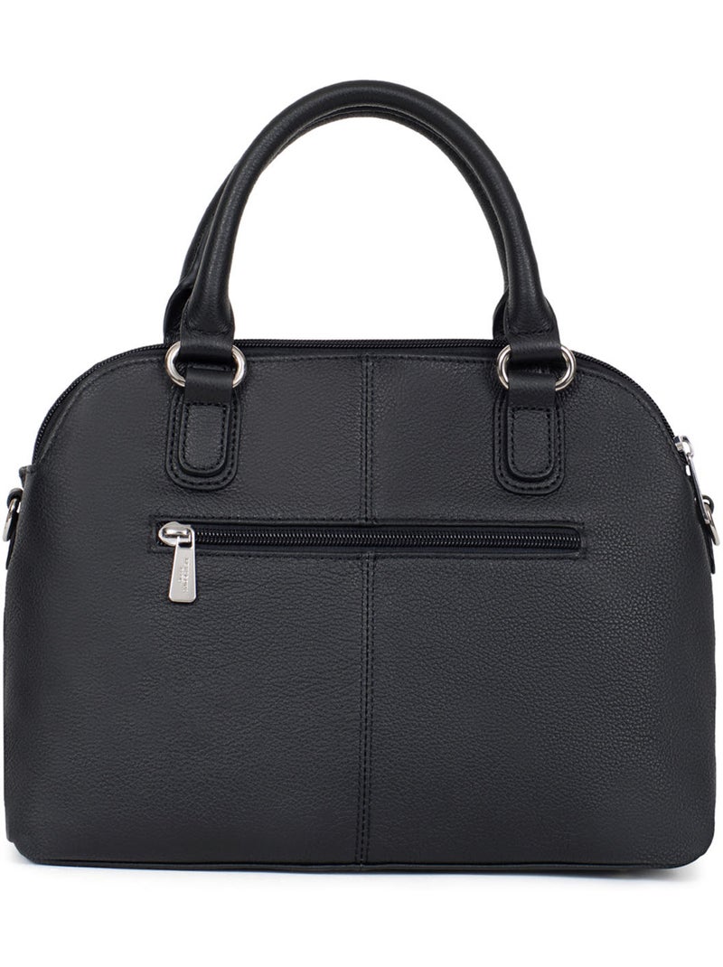 Sac porté main 2 poignées  cuir confort hexagona Noir - Kiabi