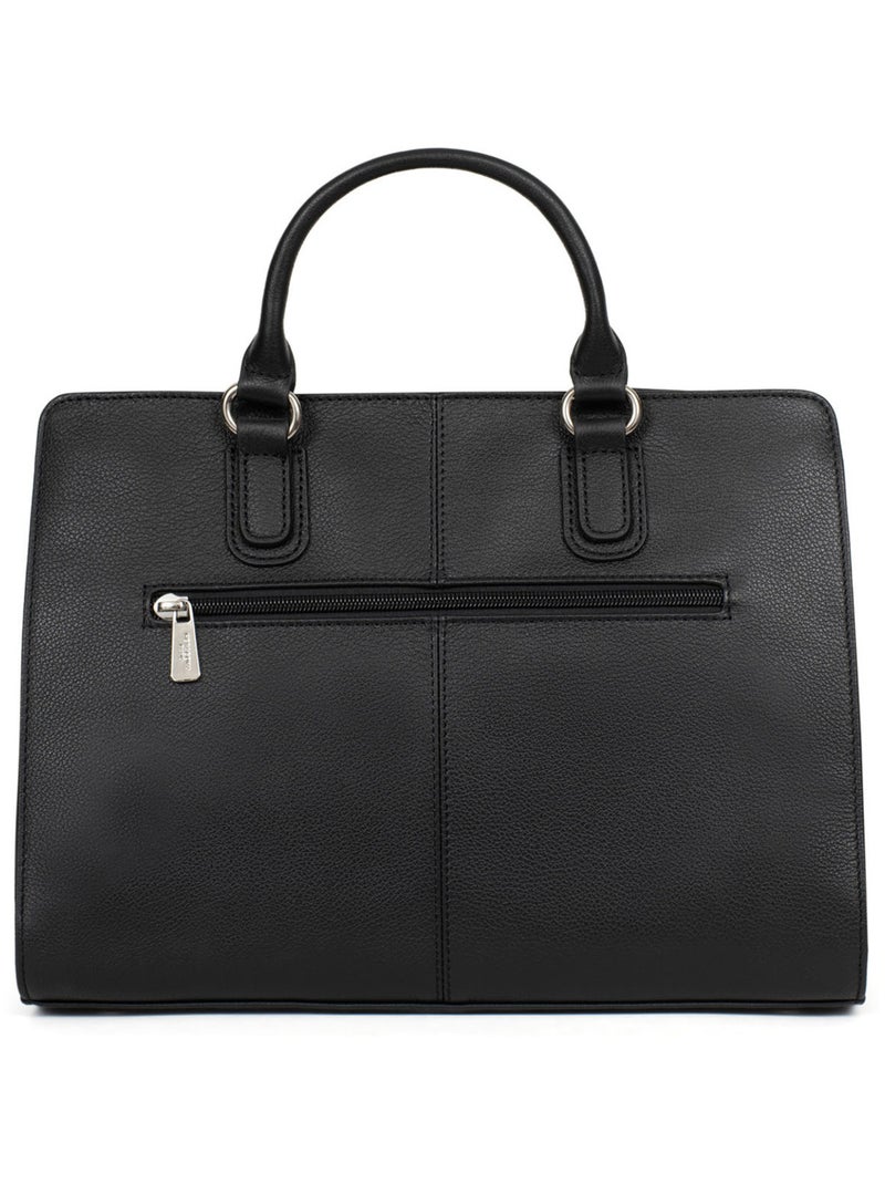 Sac porté main 2 poignées  cuir confort hexagona Noir - Kiabi
