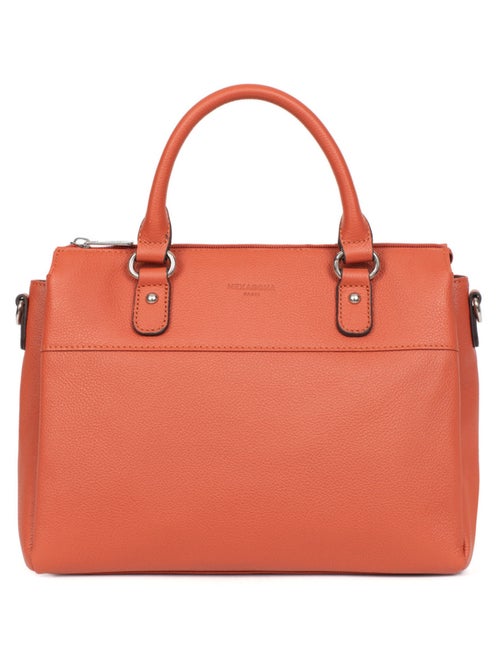 Sac porté main 2 poignées  cuir confort hexagona - Kiabi