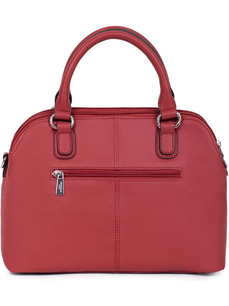 Sac porté main 2 poignées  cuir confort hexagona Rouge foncé - Kiabi