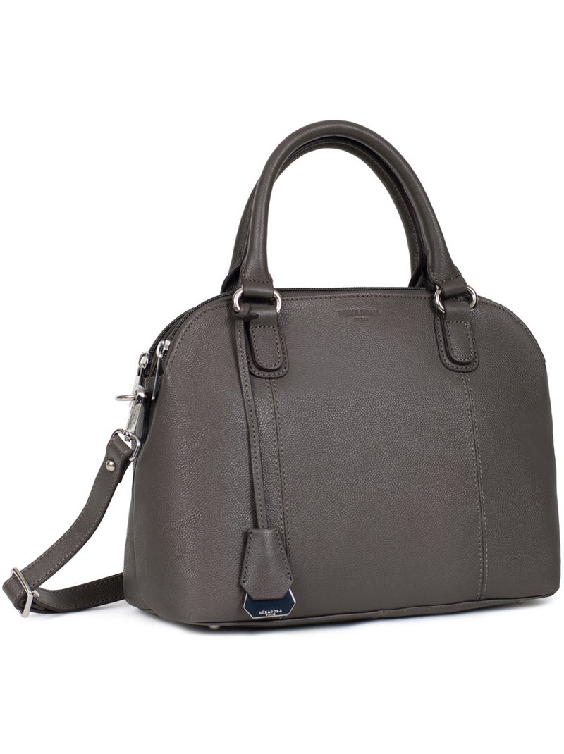 Sac porté main 2 poignées  cuir confort hexagona Taupe - Kiabi