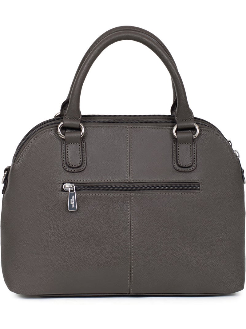 Sac porté main 2 poignées  cuir confort hexagona Taupe - Kiabi