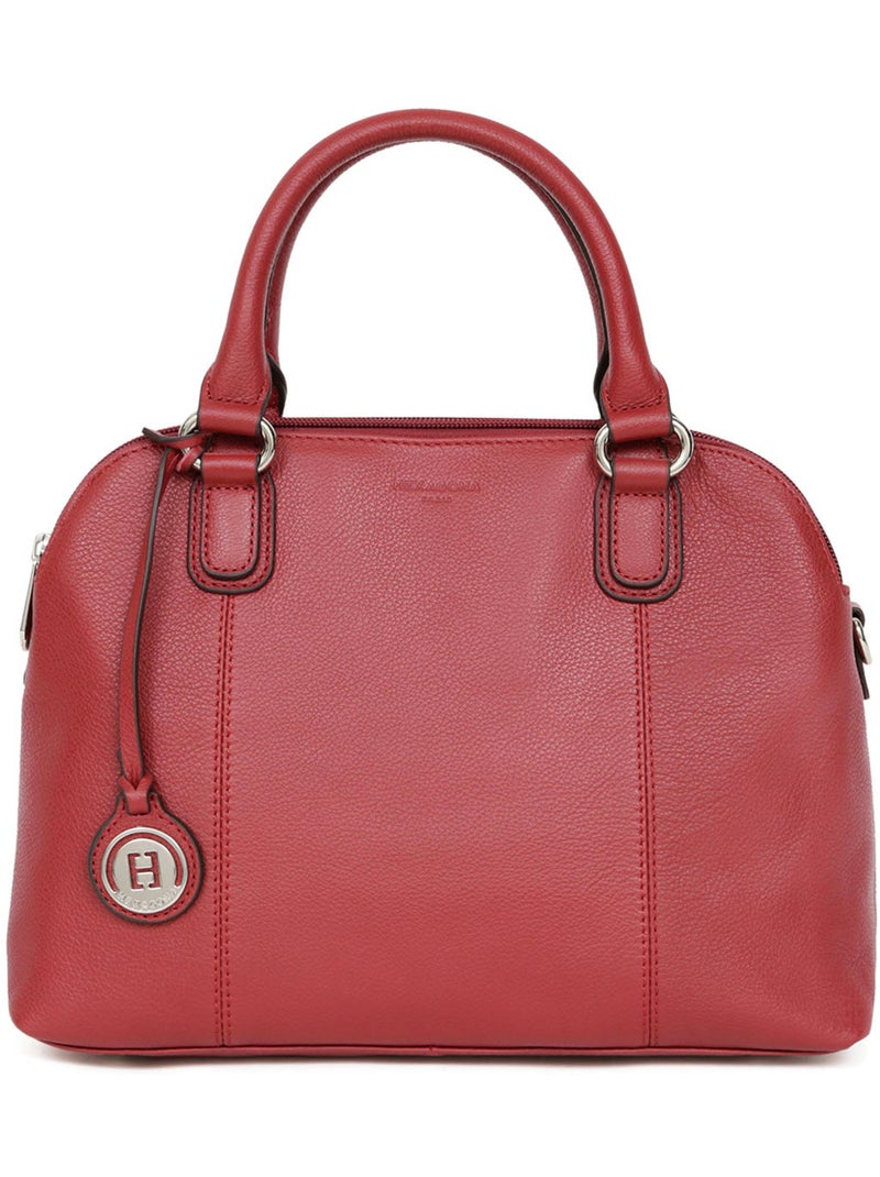 Sac porté main 2 poignées  Cuir CONFORT Rouge foncé - Kiabi
