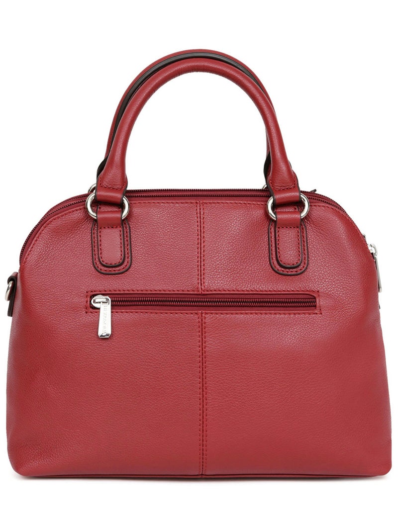 Sac porté main 2 poignées  Cuir CONFORT Rouge foncé - Kiabi