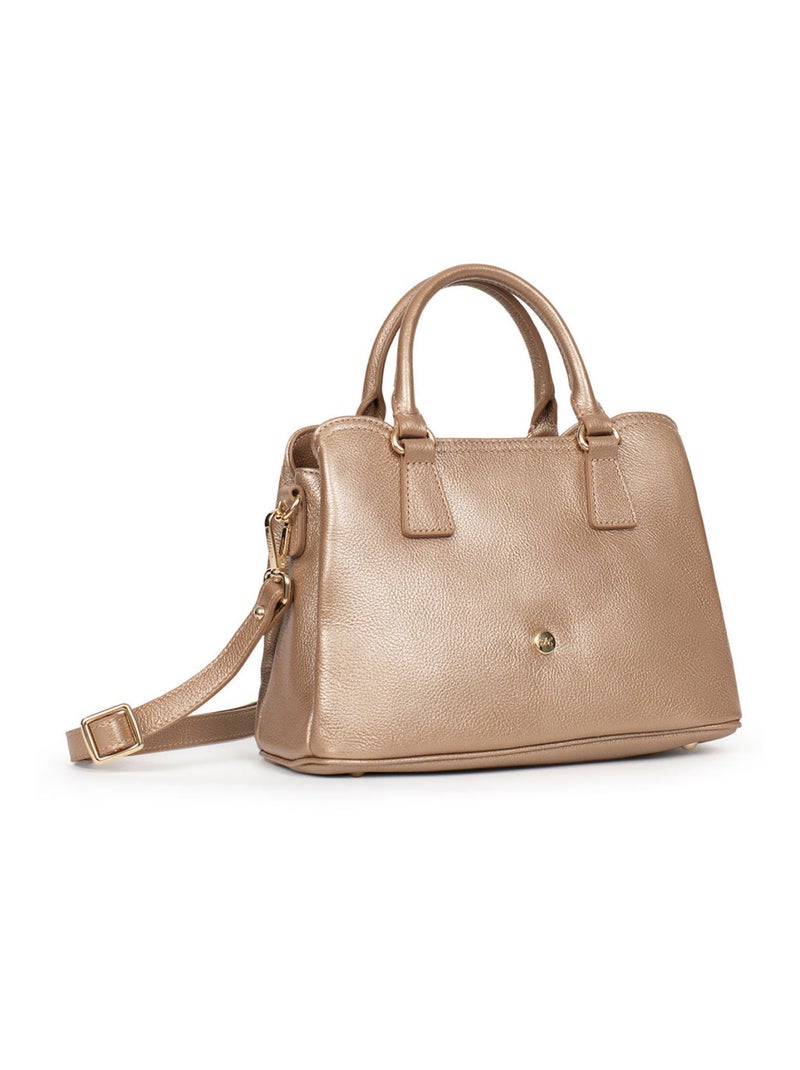 Sac porté main 2 poignées  Cuir LUNA Doré/or - Kiabi