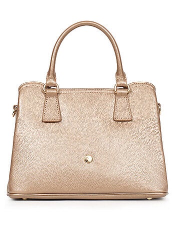 Sac porté main 2 poignées cuir luna hexagona
