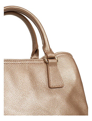 Sac porté main 2 poignées cuir luna hexagona