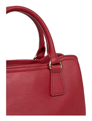 Sac porté main 2 poignées cuir luna hexagona