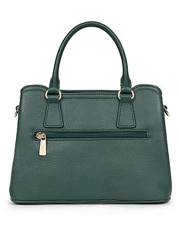 Sac porté main 2 poignées cuir luna hexagona