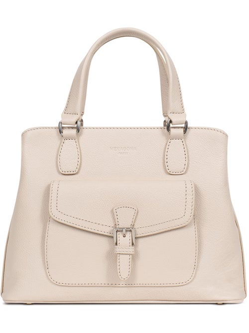 Sac porté main 2 poignées  cuir mirabelle hexagona - Kiabi