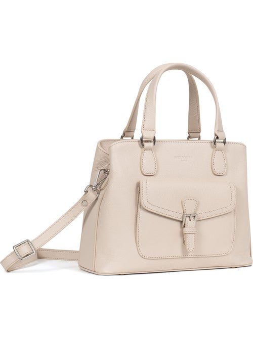 Sac porté main 2 poignées  cuir mirabelle hexagona - Kiabi