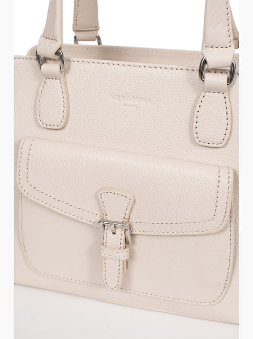 Sac porté main 2 poignées  cuir mirabelle hexagona - Kiabi