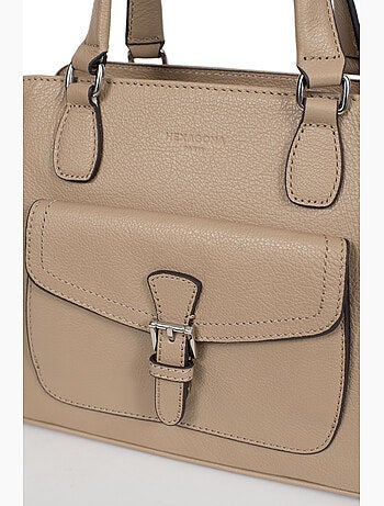 Sac porté main 2 poignées Cuir MIRABELLE