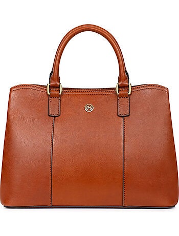 Sac porté main 2 poignées cuir ondine hexagona