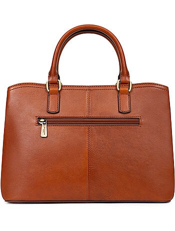 Sac porté main 2 poignées cuir ondine hexagona