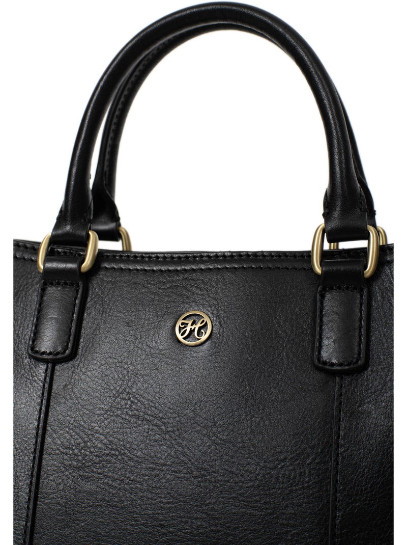 Sac porté main 2 poignées  Cuir ONDINE Noir - Kiabi