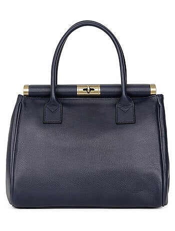Sac porté main 2 poignées cuir république hexagona
