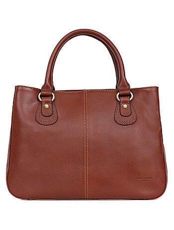 Sac porté main 2 poignées cuir république hexagona