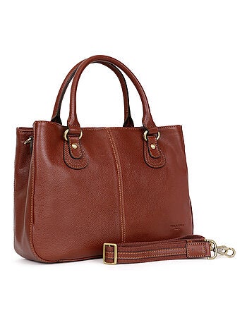 Sac porté main 2 poignées cuir république hexagona